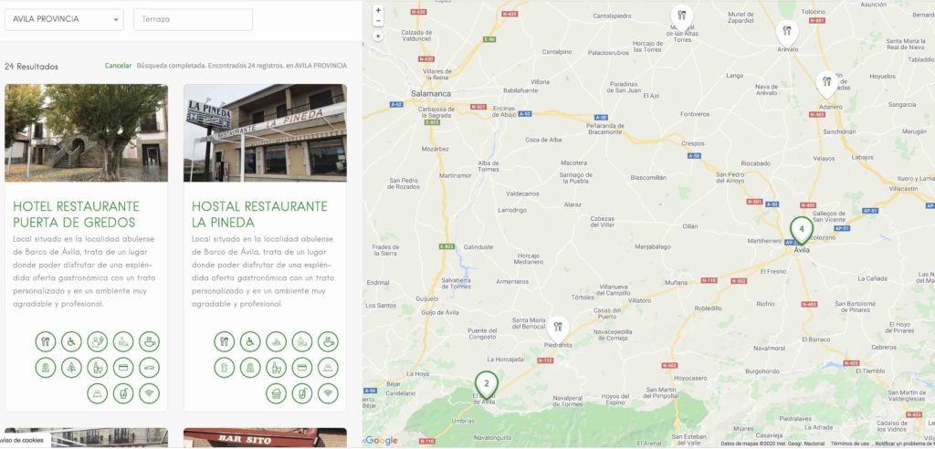 terrazas donde comer bien en avila